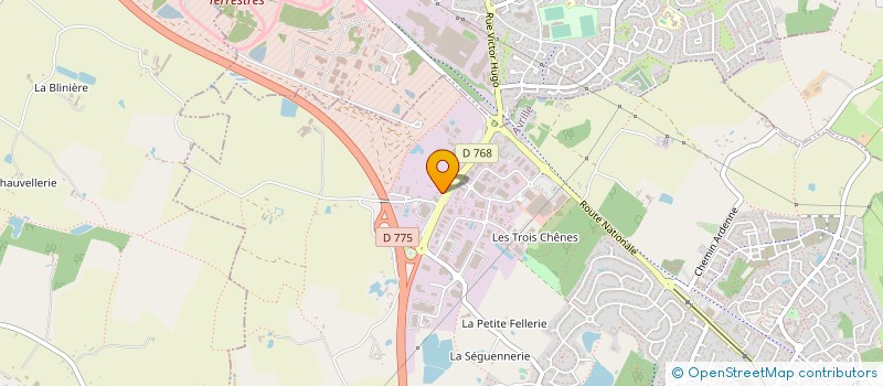 localisation de l'entreprise NOUVEL'R TOITURE à AVRILLE
