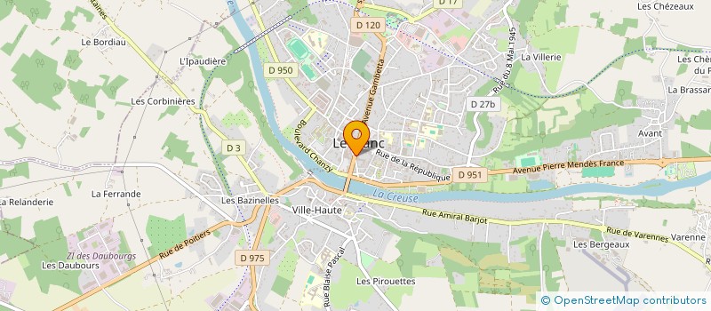 localisation de l'entreprise NOUVELLE à LE BLANC