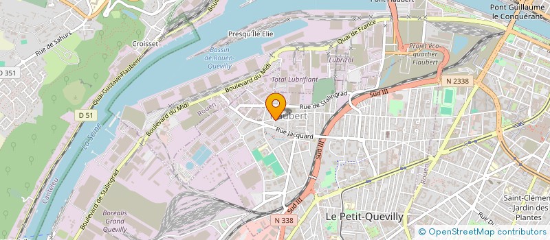localisation de l'entreprise NOUVELLE BLANCHISSERIE MARITIME  LE PETIT-QUEVILLY