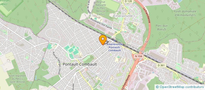 localisation de l'entreprise NOUVELLE BOULANGERIE DE SEINE ET MARNE à PONTAULT-COMBAULT