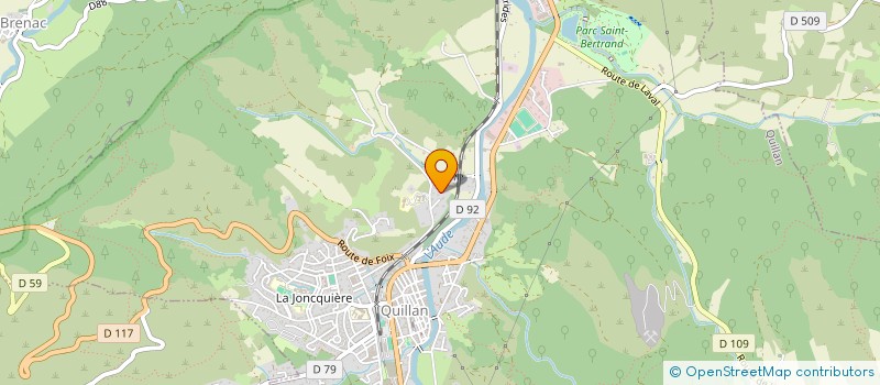 localisation de l'entreprise NOUVELLE CLINIQUE DE LA HAUTE VALLEE à QUILLAN