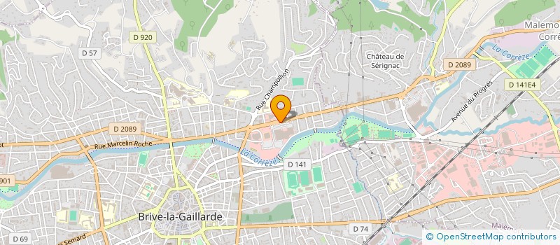 localisation de l'entreprise NOUVELLE DISTRIBUTION CORREZIENNE à BRIVE-LA-GAILLARDE