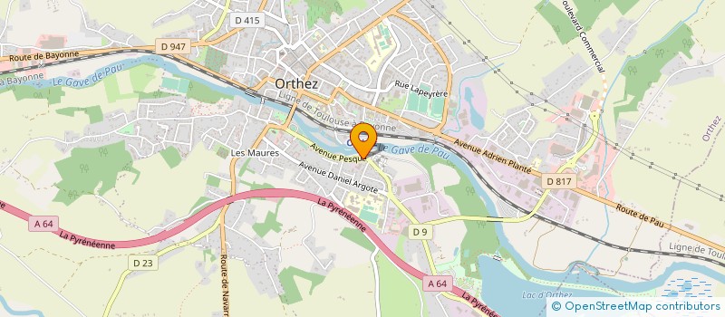 localisation de l'entreprise NOUVELLE ENTREP CHAUSSURES ORTHEZIENNE à ORTHEZ