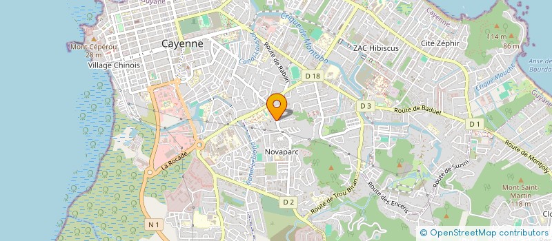 localisation de l'entreprise NOUVELLE ERE  CAYENNE