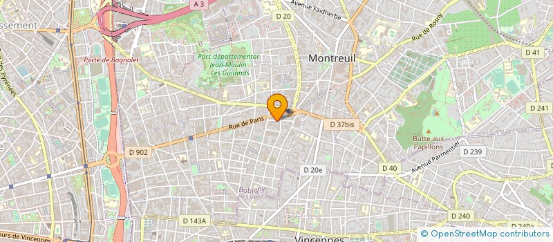 localisation de l'entreprise NOUVELLE FORMULE à MONTREUIL