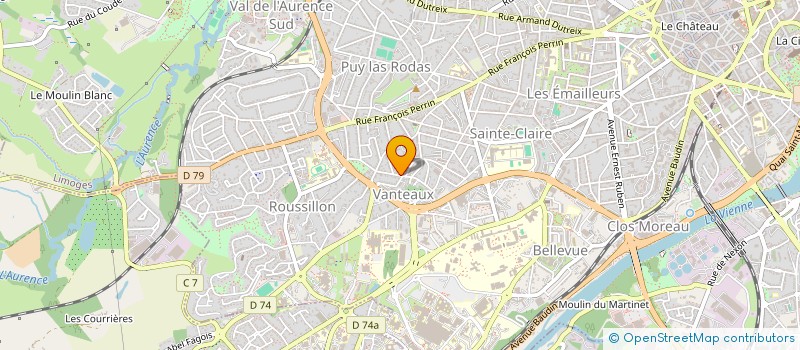 localisation de l'entreprise NOUVELLE FOURGEAU à LIMOGES