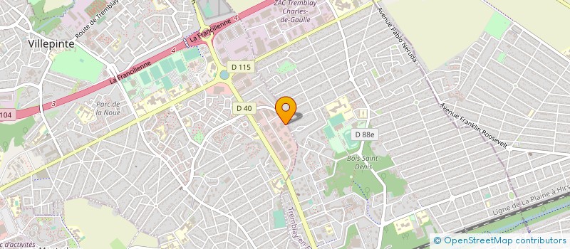 localisation de l'entreprise NOUVELLE IMPRIMERIE CARBONNEL à VILLEPINTE