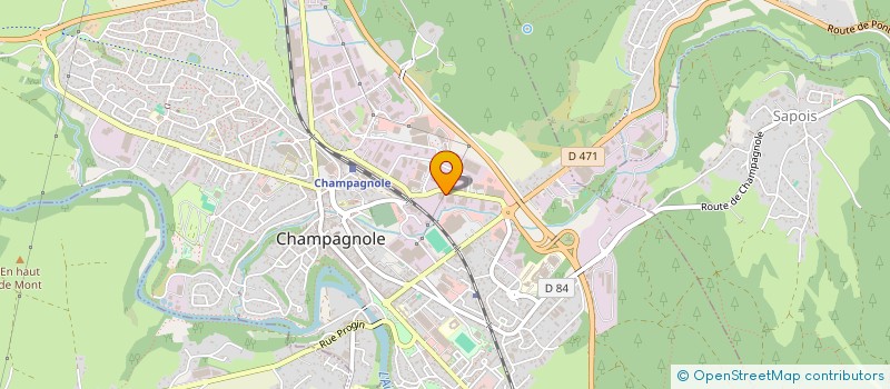 localisation de l'entreprise NOUVELLE IMPRIMERIE COMTOISE à CHAMPAGNOLE