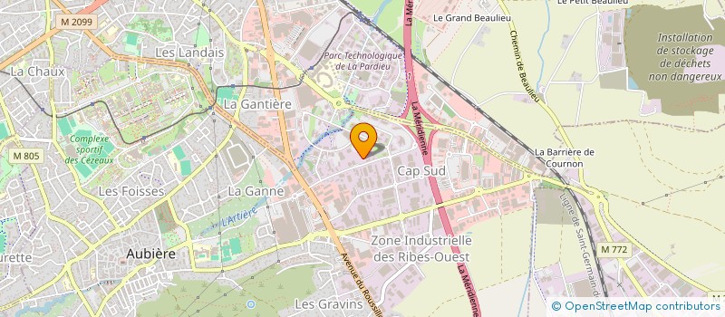 localisation de l'entreprise NOUVELLE IMPRIMERIE CP à AUBIERE