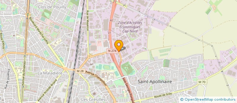 localisation de l'entreprise NOUVELLE MANUFACTURE BOURGUIGNONNE DE PLASTIQUE à SAINT-APOLLINAIRE