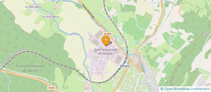 localisation de l'entreprise NOUVELLE MIROITERIE POLINOISE  POLIGNY
