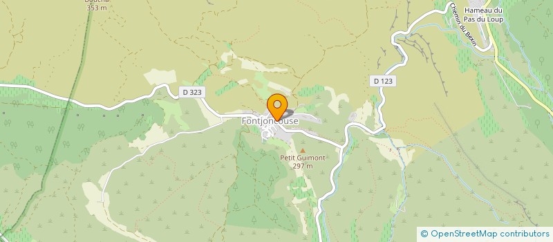 localisation de l'entreprise NOUVELLE PAGE  FONTJONCOUSE