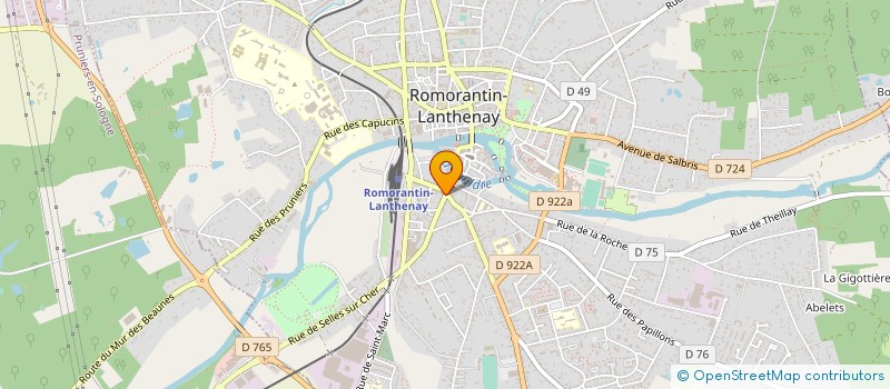 localisation de l'entreprise NOUVELLE PHARMACIE DU BOURGEAU  ROMORANTIN-LANTHENAY