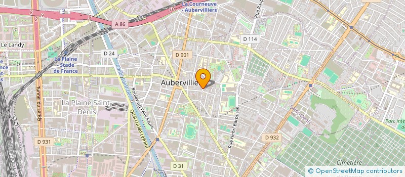 localisation de l'entreprise NOUVELLE TOILE PRODUCTIONS à AUBERVILLIERS