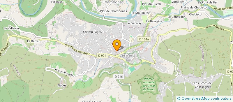 localisation de l'entreprise NOUVELLES COMPETENCES  LES VANS