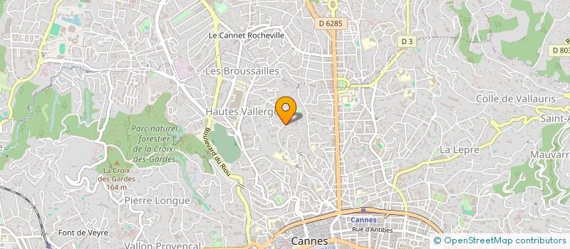 localisation de l'entreprise NOUVELLES LOCATIONS FESTIVALIERES à CANNES