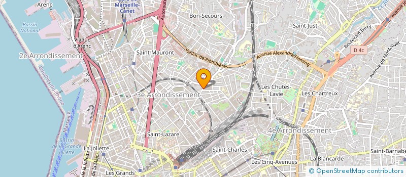 localisation de l'entreprise NOUVELLES SURFACES GRANDS PUBLICS à MARSEILLE
