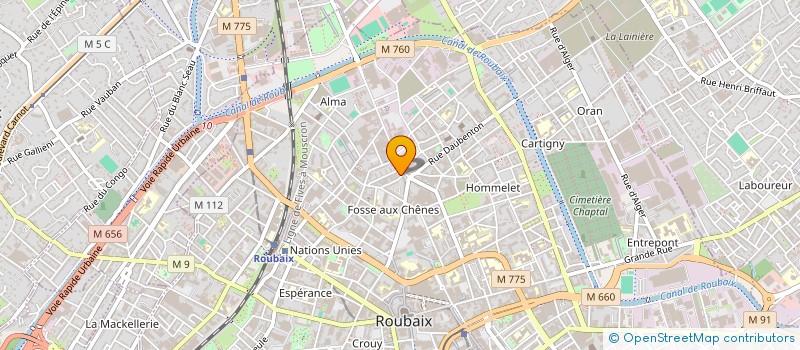 localisation de l'entreprise NOVACORE à ROUBAIX