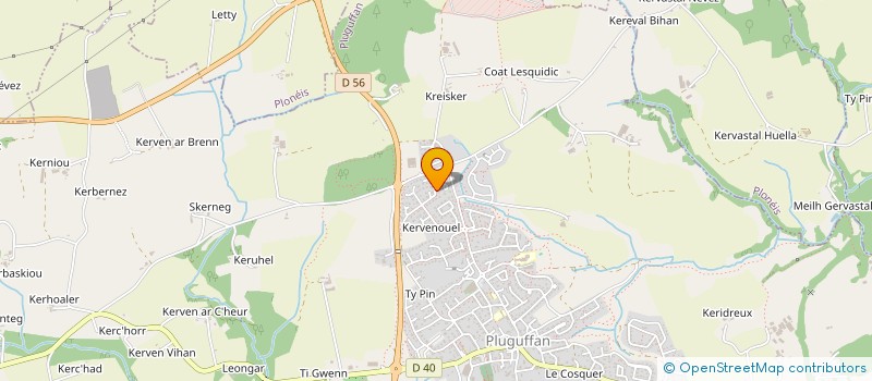 localisation de l'entreprise NOVASCI GUICAR  PLUGUFFAN