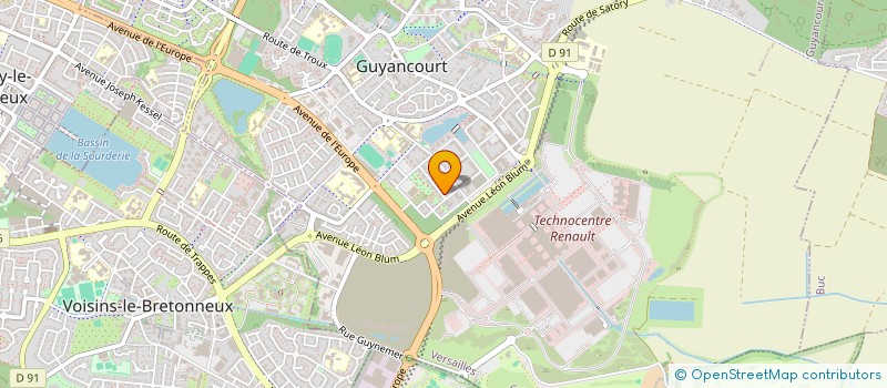 localisation de l'entreprise NOVATINE à GUYANCOURT