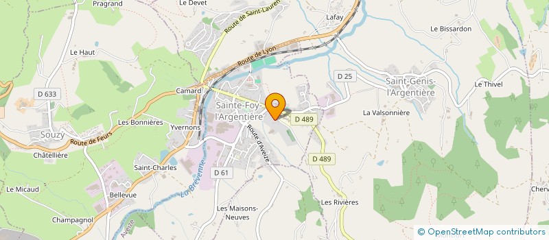 localisation de l'entreprise NOVE RHONE EMBALLAGES à SAINTE-FOY-L'ARGENTIERE
