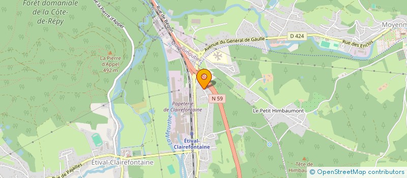 localisation de l'entreprise NOVENCY à ETIVAL-CLAIREFONTAINE