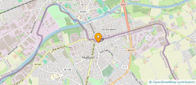 localisation de l'entreprise NOWINSKI  HALLUIN