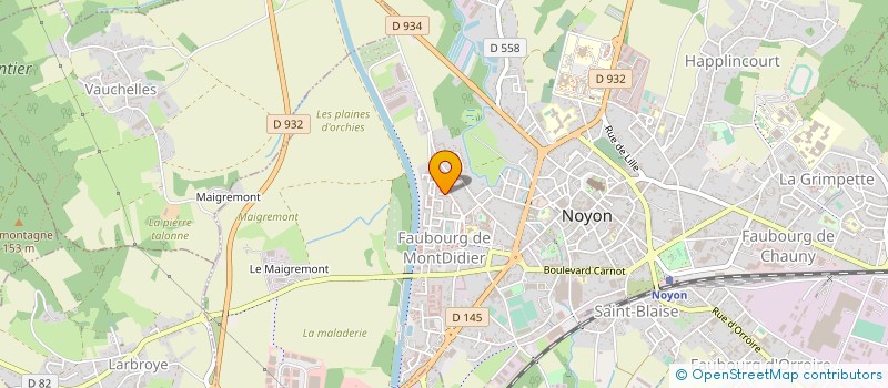 localisation de l'entreprise NOYON à NOYON