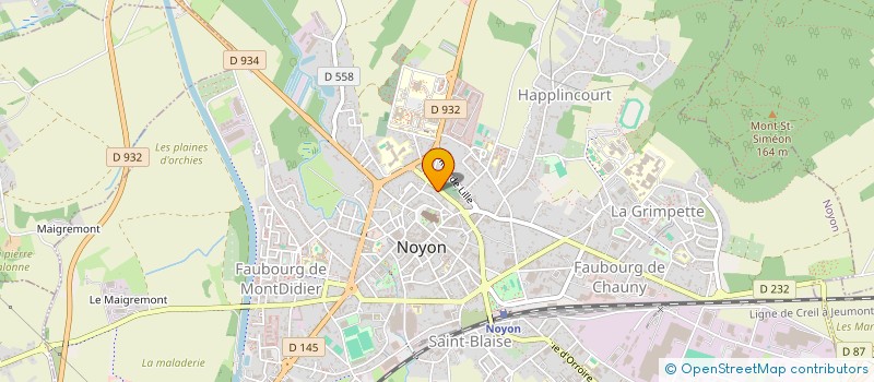 localisation de l'entreprise NOYON AUTOMOBILES à NOYON