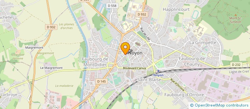 localisation de l'entreprise NOYON CHASSE TIR  NOYON