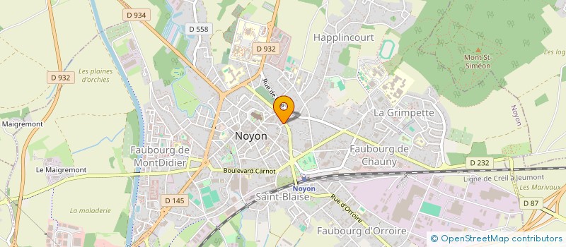 localisation de l'entreprise NOYON CONDUITE  NOYON