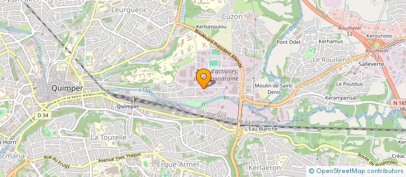 localisation de l'entreprise NOZ TRIO à QUIMPER