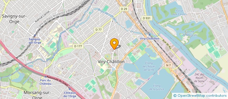 localisation de l'entreprise NP SYNERGIE à VIRY CHATILLON