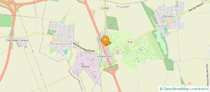 localisation de l'entreprise NP TRANSPORTS à LE CASTELET