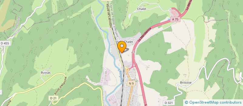localisation de l'entreprise NP USINAGES à MASSIAC