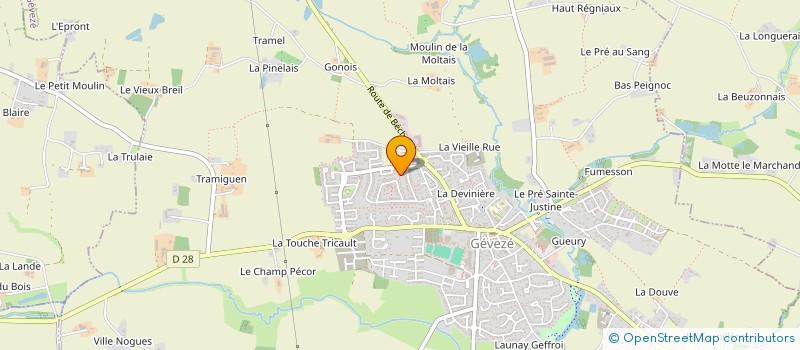 localisation de l'entreprise NP2M  GEVEZE