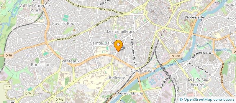 localisation de l'entreprise NPF COURTAGE SARL à LIMOGES