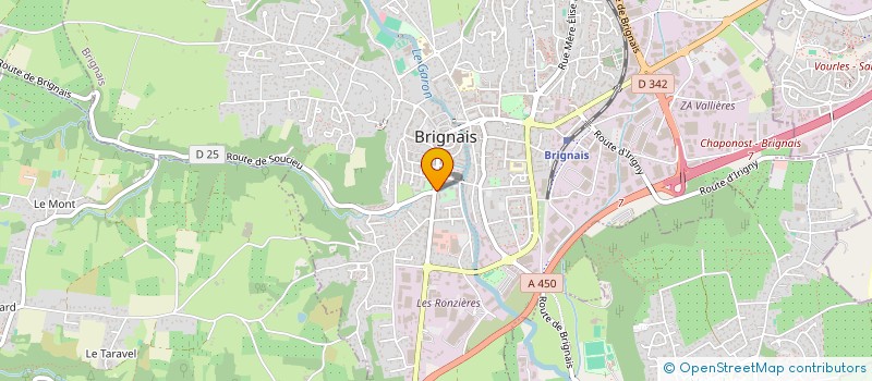 localisation de l'entreprise NR CENTER  BRIGNAIS