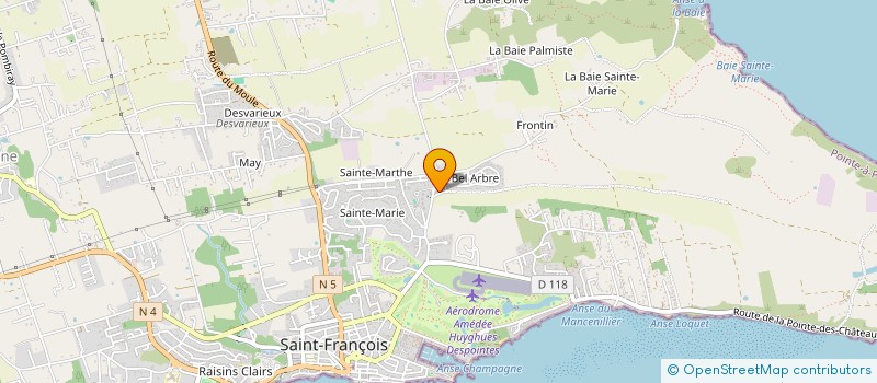 localisation de l'entreprise NR EVENTS à SAINT-FRANCOIS