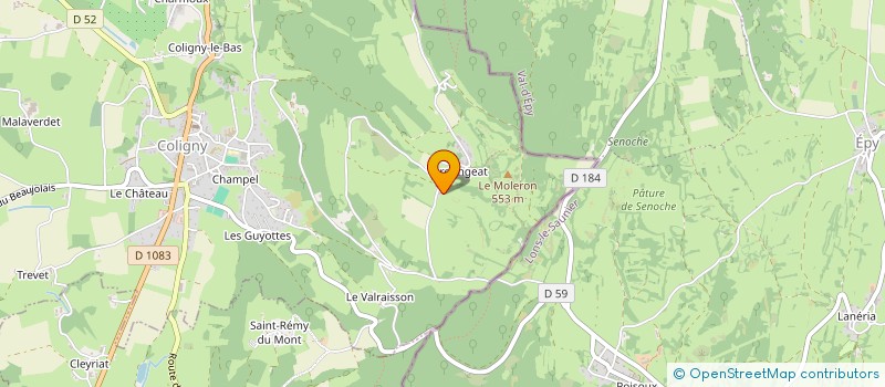 localisation de l'entreprise NRG10 à COLIGNY