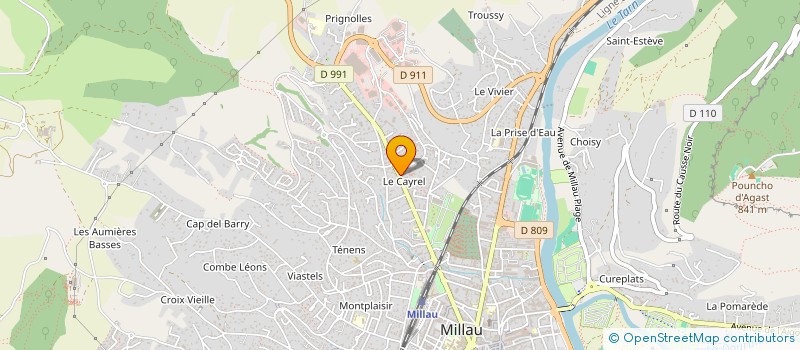 localisation de l'entreprise NRGYM à MILLAU