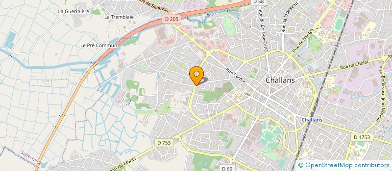 localisation de l'entreprise NRJ DESIGN à CHALLANS