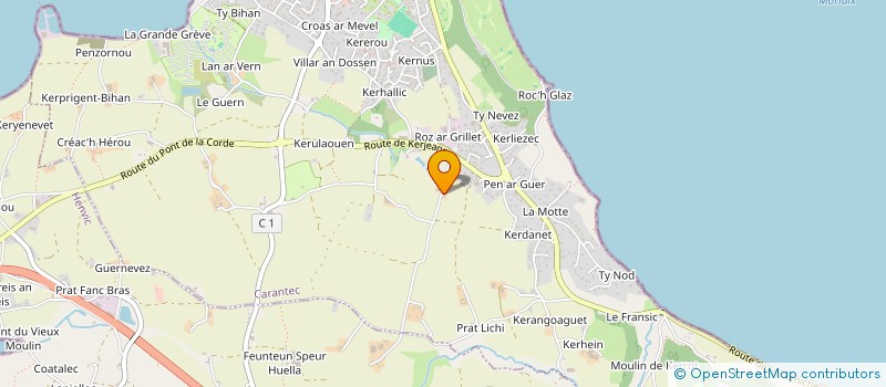 localisation de l'entreprise NRJ GUEGUEN  CARANTEC