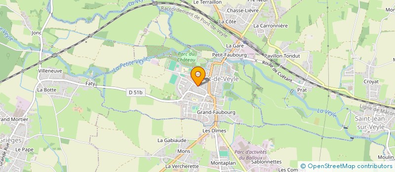 localisation de l'entreprise NRSD PLATRERIE PEINTURE  PONT-DE-VEYLE