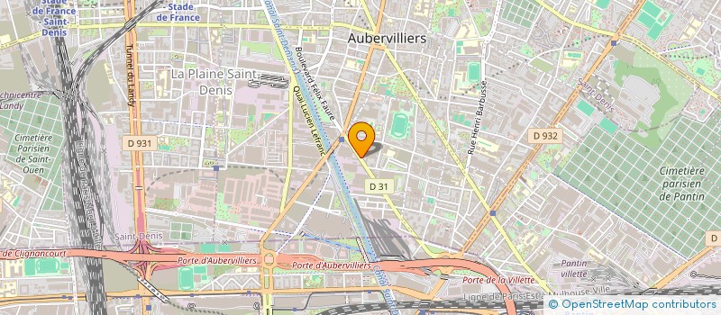 localisation de l'entreprise NS à AUBERVILLIERS