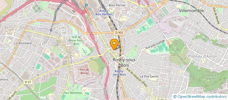 localisation de l'entreprise NS BAT à ROSNY-SOUS-BOIS