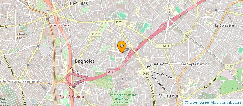 localisation de l'entreprise NS COIFFURE à BAGNOLET