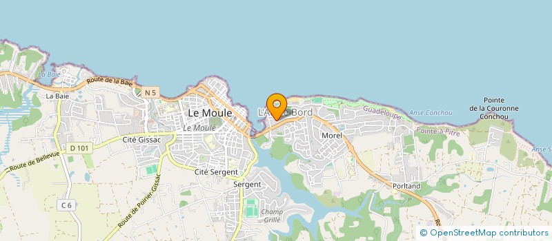 localisation de l'entreprise NS COMPANY à LE MOULE