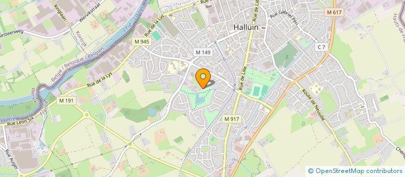 localisation de l'entreprise NS. SECURITY à HALLUIN