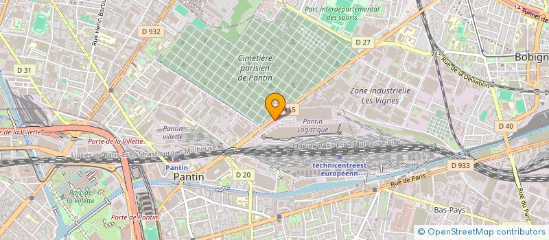localisation de l'entreprise NSB BAT à PANTIN